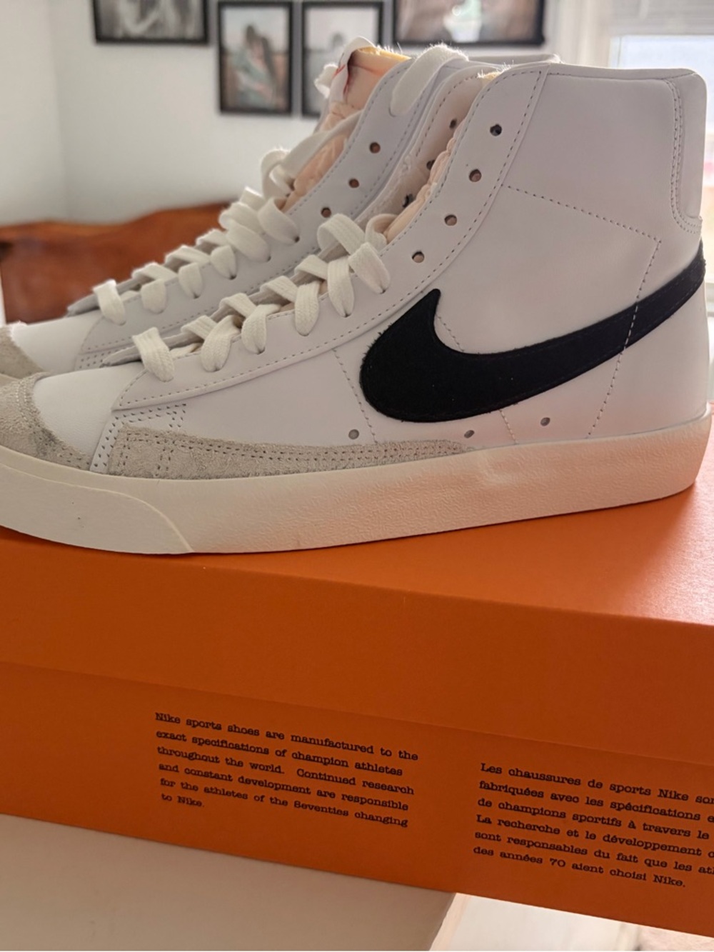 Nike Women’s Blazer Mid ’77 - White with Black Swoosh